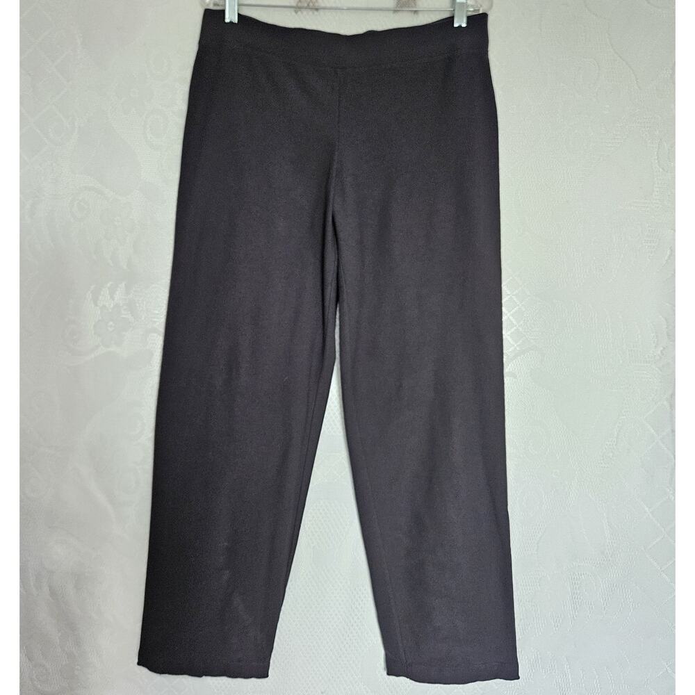 Eileen Fisher Gray Petite Large Washable Crepe Flex Ponte Pants Capsule Wardrobe